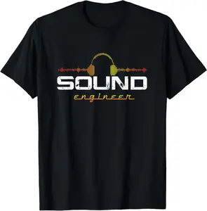 100% Cotton Top DJ Music Producer Sound Engineer Audio Gift T-Shirt