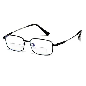 Unisex Anti Blue Light Bifocal Spectacle Hyperopia Diopter Eyewear Reading Glasses Far Sight Spectacles Presbyopia Eyeglasses