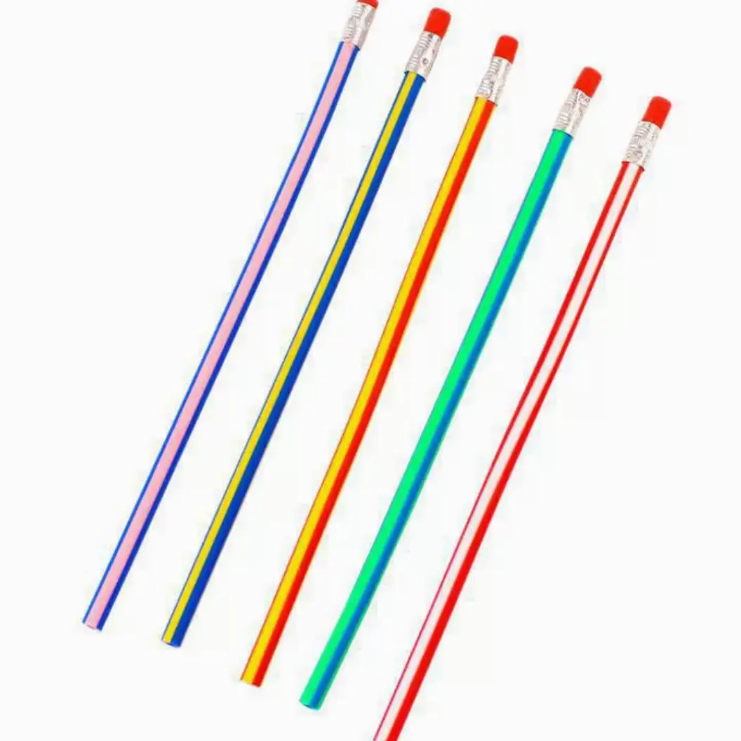 5/10/20/50pcs Flexible Pencils, Magic Bendable Pencils, Multi-Color Fun Soft Pencils With Erasers, Stationery Supplies, Perfect Gifts, Birthday, Holiday, Christmas Party Gifts, Goodie Bags Fillers, Suitable As A Gift For Graduation Parties