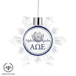 Alpha Omega Epsilon Christmas Ornament - Snowflake