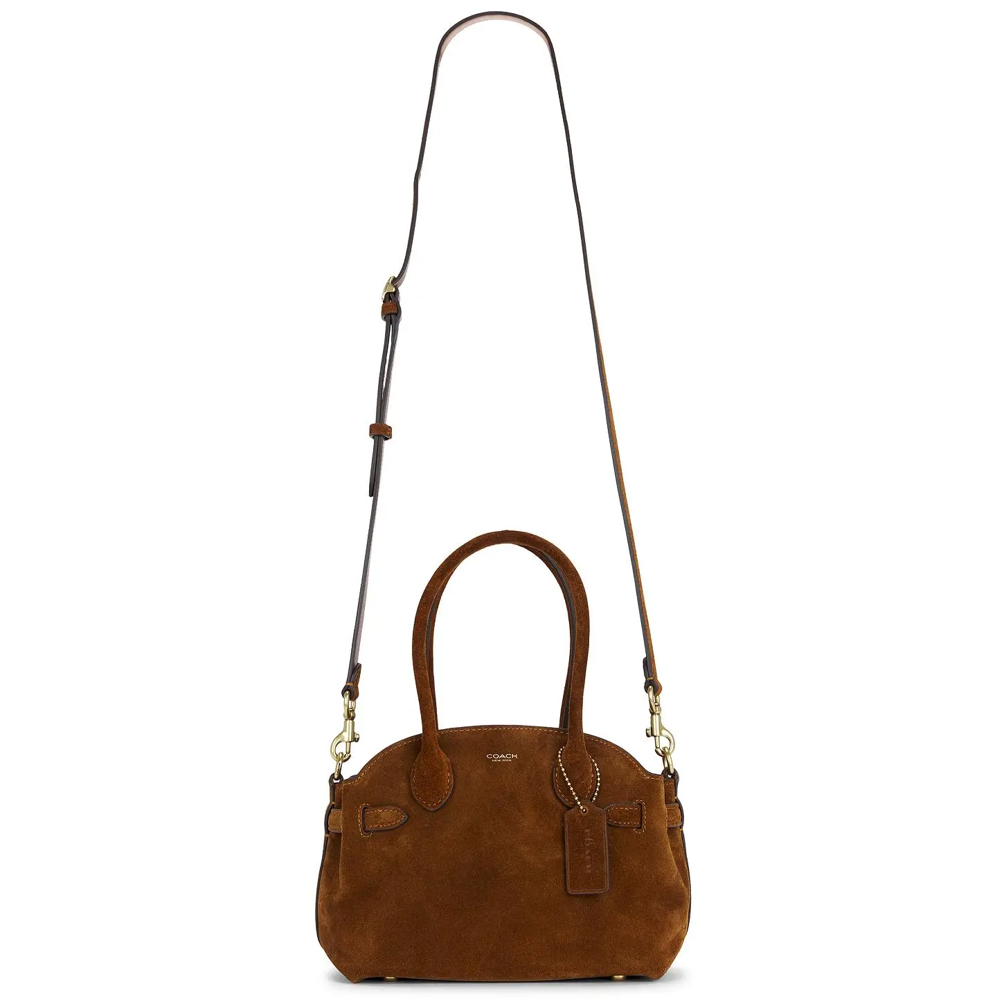 Coach Soft Suede Empire Carryall 21 in Warm Brown
