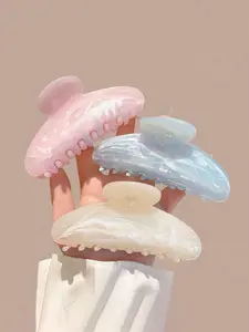 Elegant Marble Large Hair Claws Set for Thick Hair ✨ French Style Cellulose Acetate Nonslip Hair Jaw Clips 🌸 Aesthetic Hair Accessories for Women & Girls | Effortless Updo Hairstyles #hairtok #clawclip #aesthetic #haircare #grwm