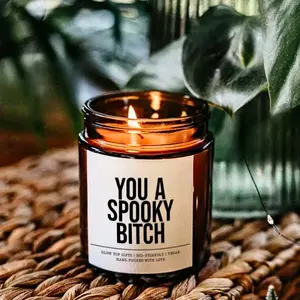 Funny Candle for Halloween, You a Spooky Bitch Candle, Funny Halloween Decor, Halloween Candle, Halloween Party Favor, Halloween Decoration