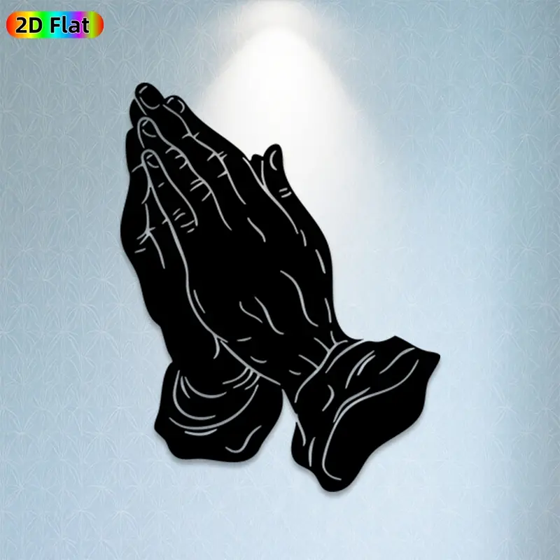 1pc Praying Hands Metal Wall Art,Praying Hands Statue Mural, Ideal Gift for Easter,Christmas, Rust-Resistant Metal Wall Decor Wall Sculptures, Perfect for Living Room Wall & Garden Fence Spiritual Decor Enthusiasts