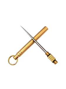 Portable Multifunctional Keychain, Durable Brass Keychain, Keychain for Camping & Outdoor Adventure, Multi Purpose Keychain