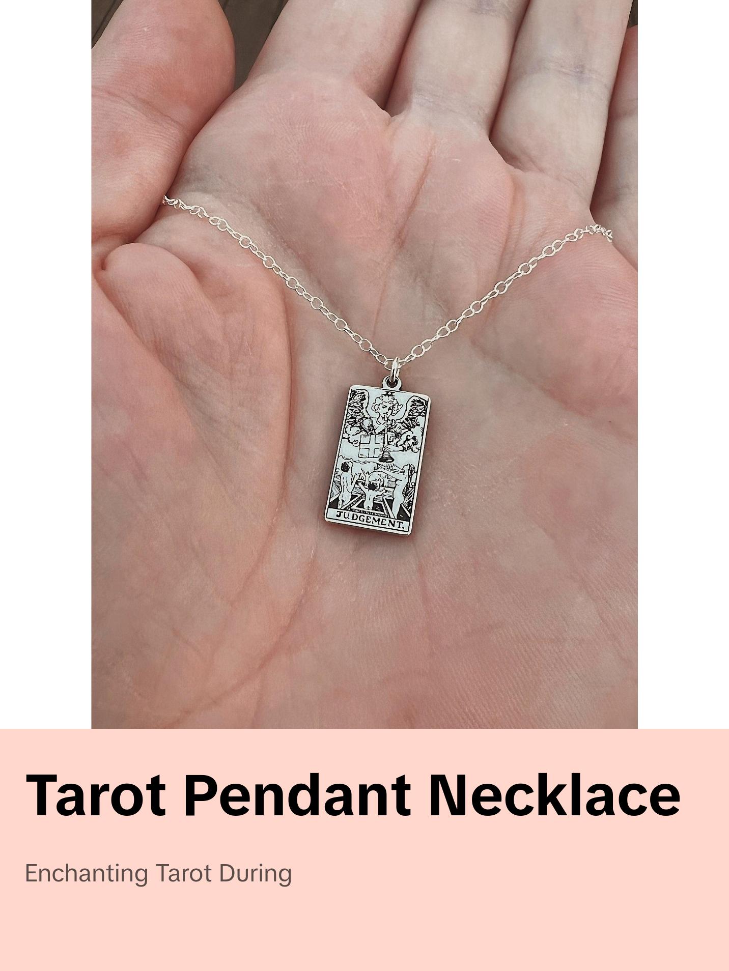 Judgement Tarot Card Necklace - Sterling Silver