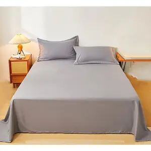 Waterproof Cotton Reusable Washable Flat Bed Sheet Mattress Protector Cover for Bedding Couch Hotel Nursing Homes Outdoor Furniture, Size 90.5" X 98.4", Light Grey King