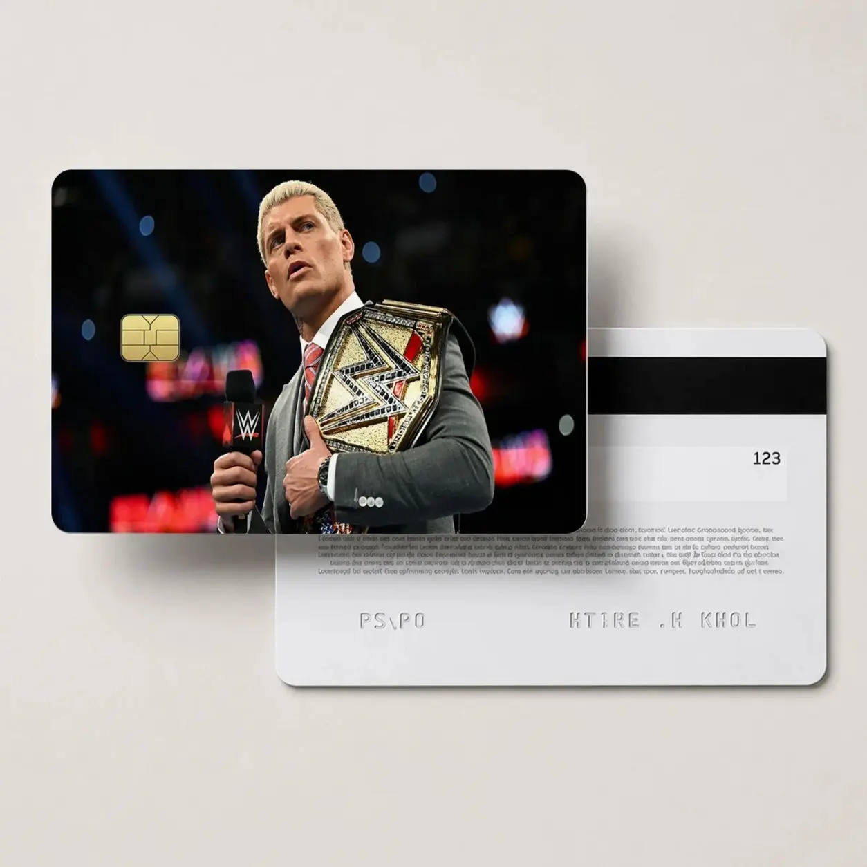 WWE Credit Card Skin, Wrestling Debit Card Sticker  , Superstar Collector Fan Gift