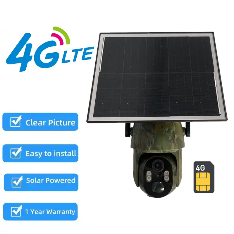 4G LTE Cellular Solar Surveillance Camouflage Security Camera – 2K HD Video 360° View,No WiFi, Remote APP Controlled,WaterProof,MotionActivated, NightVision, 4GDataCardIncluded ( Free 7days Data), Outdoor Camera, Rechargeable