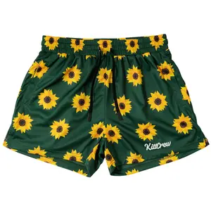 KillCrew Sunflower Mesh Shorts Unisex Muay Thai Gym Workout Oversized Drawstring Streetwear Casual Loose Fit Men Women All Season