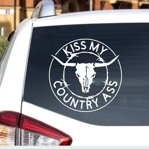 Kiss my country Azz Rear window vinyl window decal
