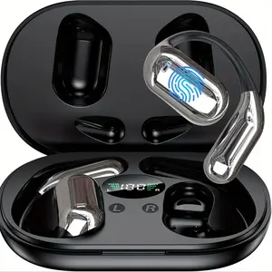 New high-quality sound wireless sports earphones, wireless 5.4 earphones with ear hooks, sports 50H earphones, wireless earphones, higition stereo earphones, black LED display