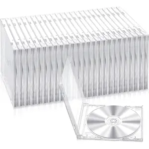 Kigley 25 Pcs 10.4 mm CD Jewel Cases Standard Single Clear CD Case DVD Cover Protection Replacement (Clear)
