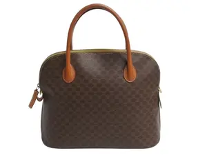 Pre-owned Celine Leather Tote Bags Macadam Tote Stylish Handbag with Gold Accents and Tag