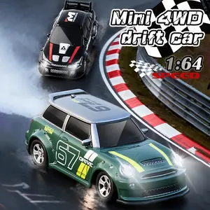 1:64 four-wheel drive drift car, equipped with a built-in 3.7V 100mAh lithium battery, a full charge of the built-in battery takes about 30 minutes and allows for 20 minutes of playtime