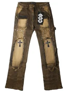 507 Cross Wide Cargo Jeans Gray Wash