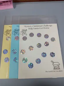Mystery Christmas Scratch Off Challenge - Money Savings Challenge with Decorative Scratch Off Cards Featuring Christmas Theme and Decorative Elements