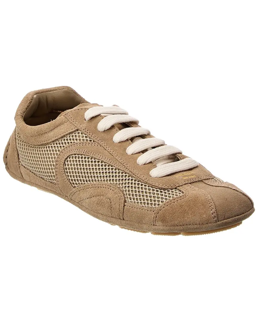 Prada Logo Suede Sneaker