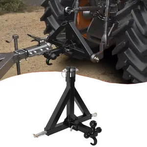 3 Point Trailer Hitch with 2" Receiver and Towing Hook - Heavy Duty Drawbar Adapter for 3 Pt Farm Equipment and Subcompact Trailers, Compatible with Kubota, Yanmar, Kioti, and Cat Tractors