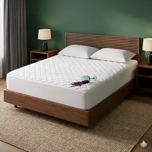 Queen Size Waterproof Quilted Mattress Protector – Deep Pocket Up to 22 Inches, Cooling Soft Breathable Noiseless Mattress Pad Topper, Hypoallergenic Fitted Bed Cover for Bedroom, Home & Hotel