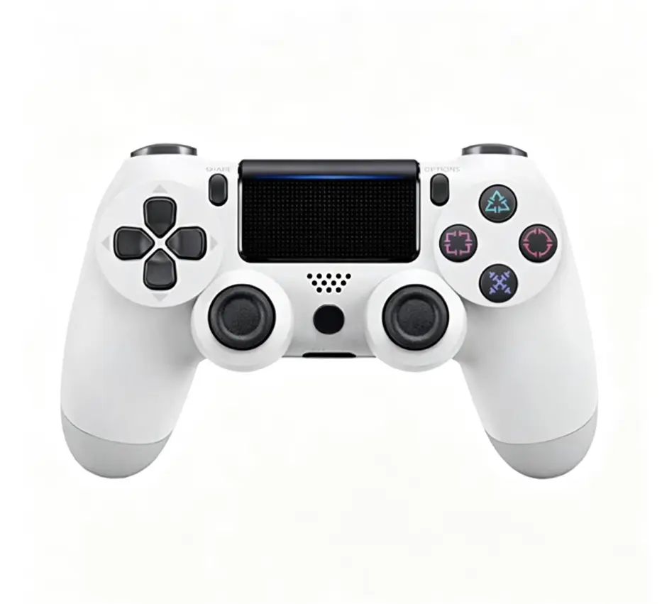 Wireless Bluetooth Video Game Controller Accessories, Universal Controller with Dual Vibration, 6-Axis Gyro Sensor, Trackpad, Built-In Speaker, Batteries, Compatible for PS4, Windows PC, Android