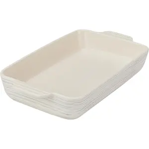 Pyrex 2QT (7" x 11") Rectangular Ceramic Baking Dish with Handles, Casserole Dish