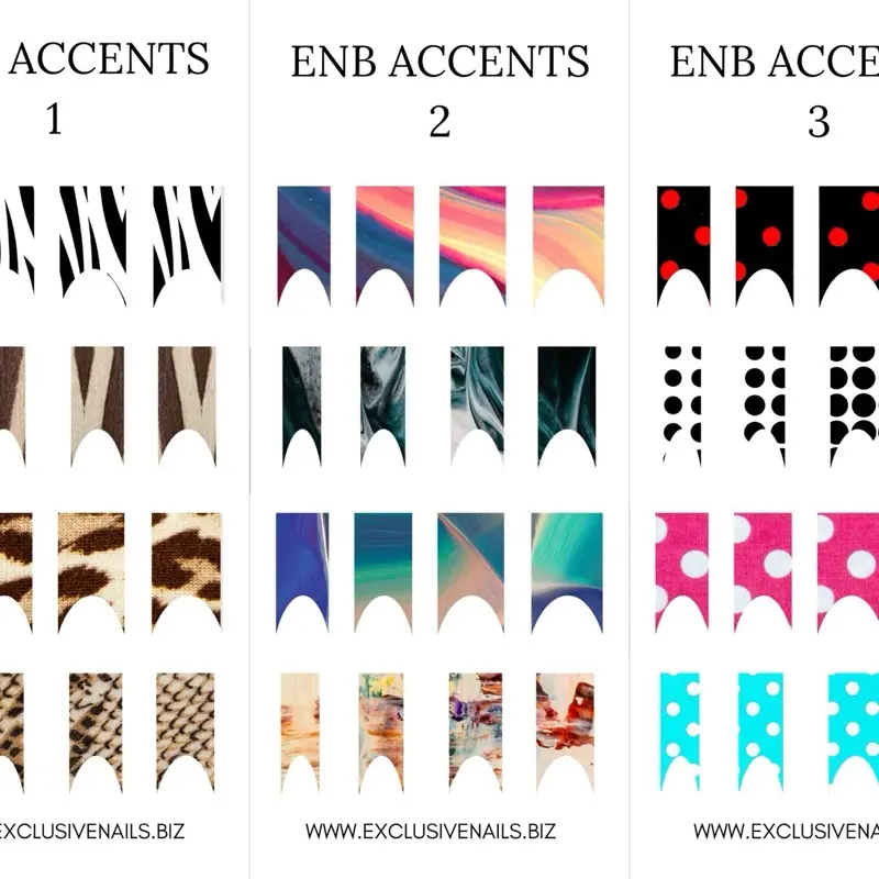 Water Nail Decals - Custom Press On Nail Decals for Natural & Artificial Nails, Available in Various Designs and Colors elegant