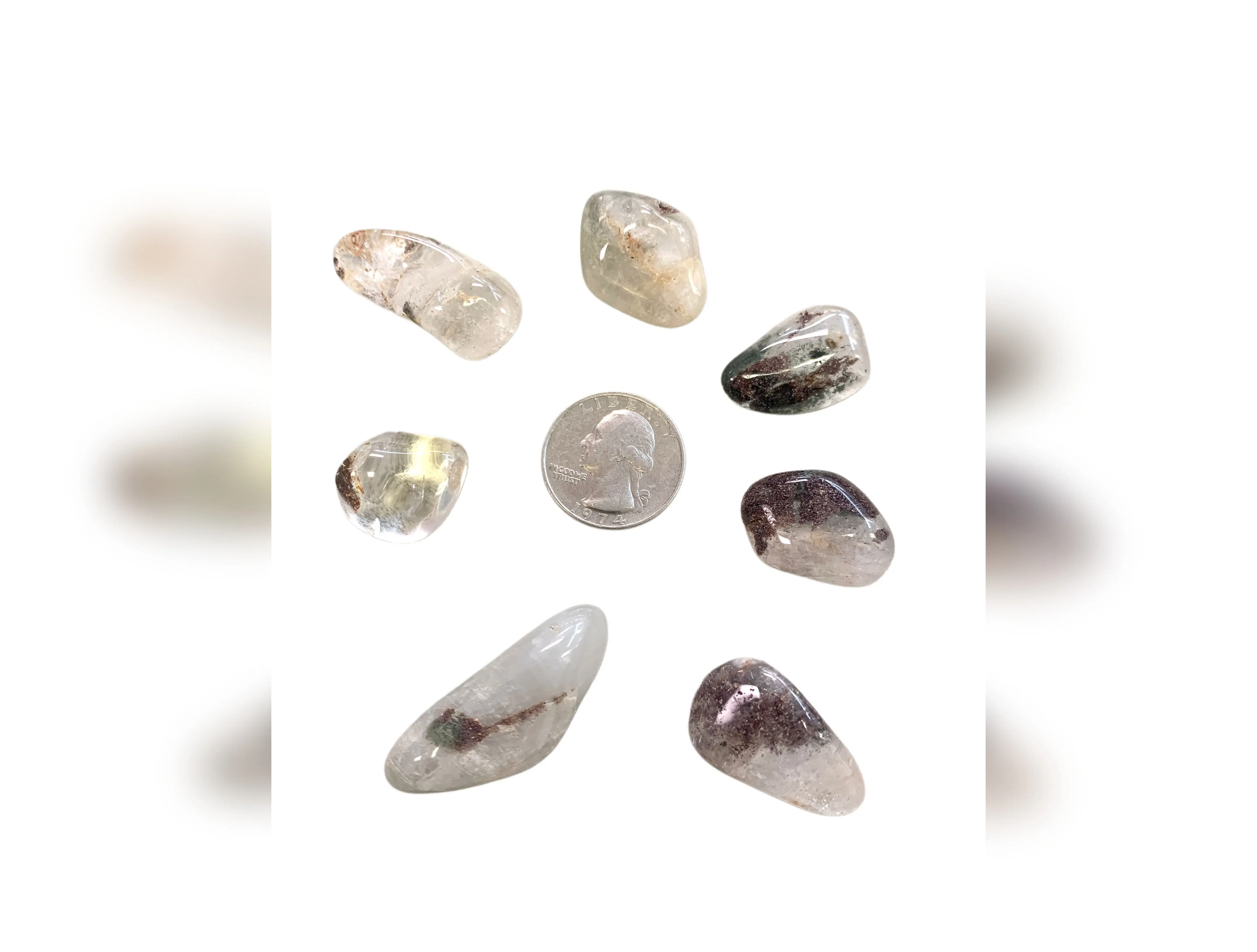 Quartz w/ Inclusions (aka Garden Quartz/Lodalite) Tumbled Stone