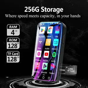 256GB MP3 Player with Bluetooth WiFi 4G Internet, Mini MP3 MP4 Player with Spotify, 3.0 Touchscreen Digital Music Player with Amazon music, Portable Android MP3 Player with YouTube, Google Play,Camera