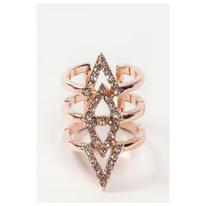 Trillion Gold & Rhinestone Ring