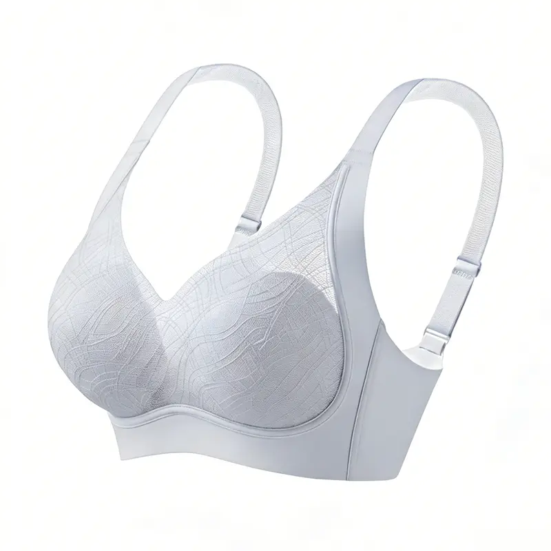 21ubras 2/3pcs Women's Floral Lace Underwire Bra，Breathable Adjustable Strap,Underwire Unlined Unpadded,Basic Minimalist Vneck,Suitable for daily dressing