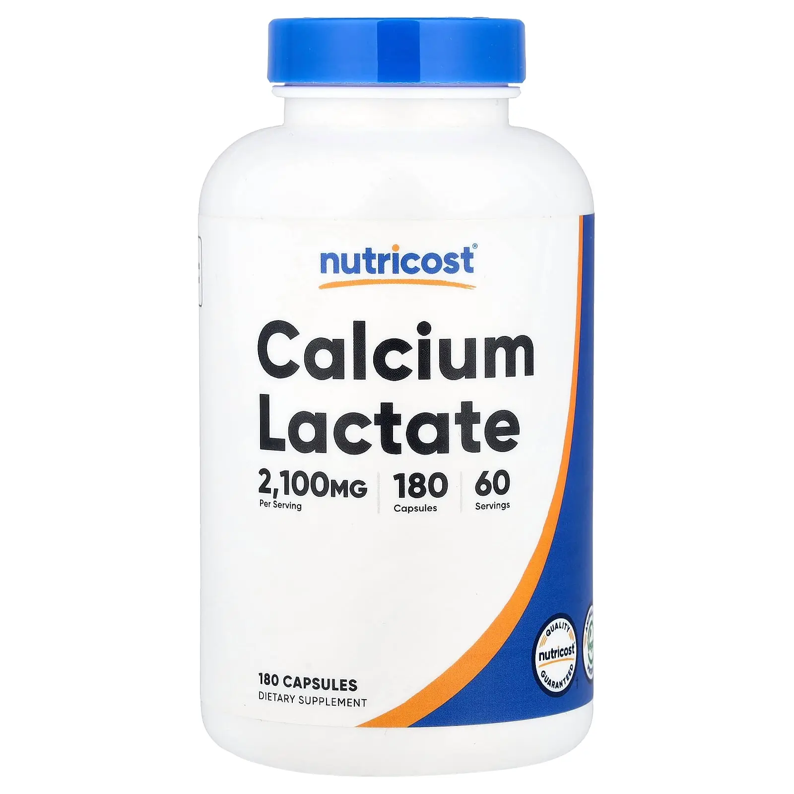 Nutricost Calcium Lactate, 180 Capsules (700 mg per Capsule)