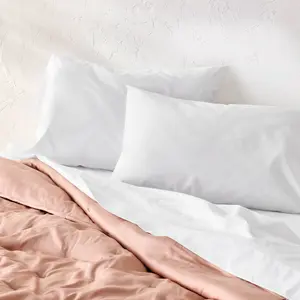 Standard 400 Thread Count Percale Pillowcases White - Casaluna