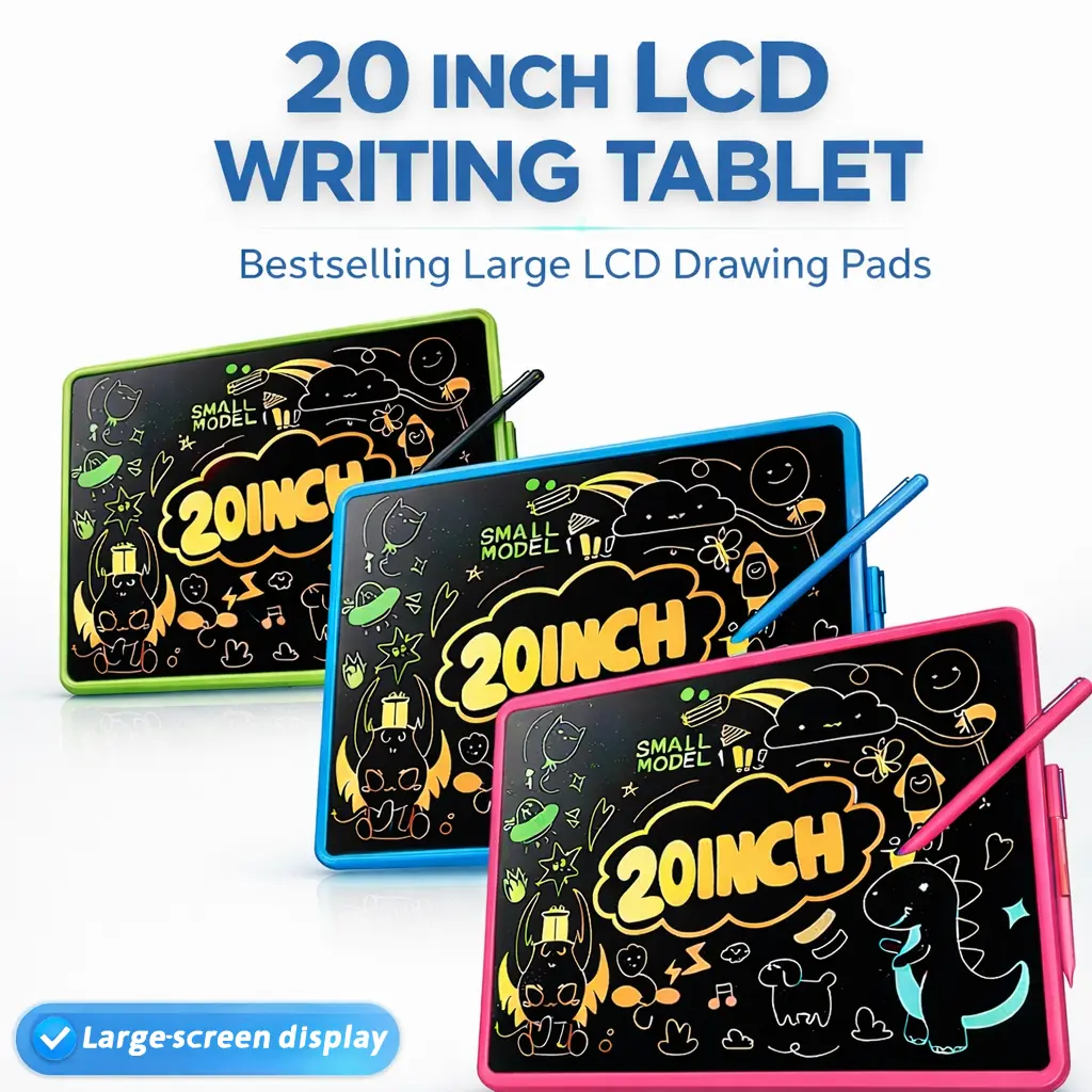 20-Inch ABS Digital Drawing Pad, Portable LCD Writing Tablet with Rechargeable Display, Educational Electronics Device for 3-8 Year Old Kids, Christmas/Birthday Gift for Boys & Girls