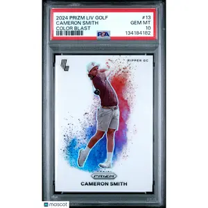 Cameron Smith 2024 Panini Prizm LIV Golf #13 Color Blast PSA 10