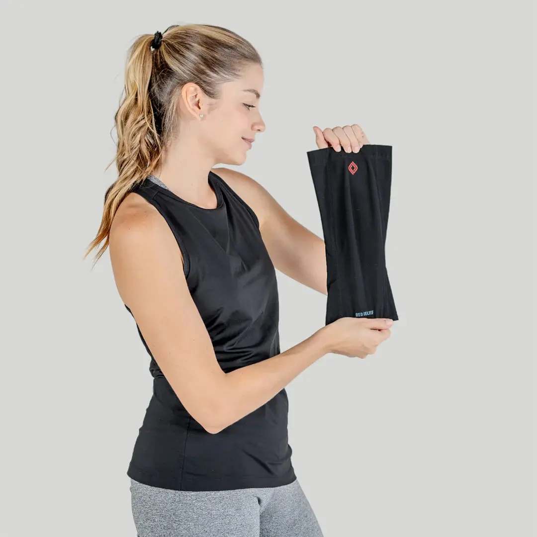 Red Relief EmBr-Flx™ Knee Sleeve for Pain Relief & Joint Support – Compression Brace for Arthritis, Injury Recovery, Workout, Sports, Running & Everyday Use – Heat Therapy Knee Brace for Men & Women