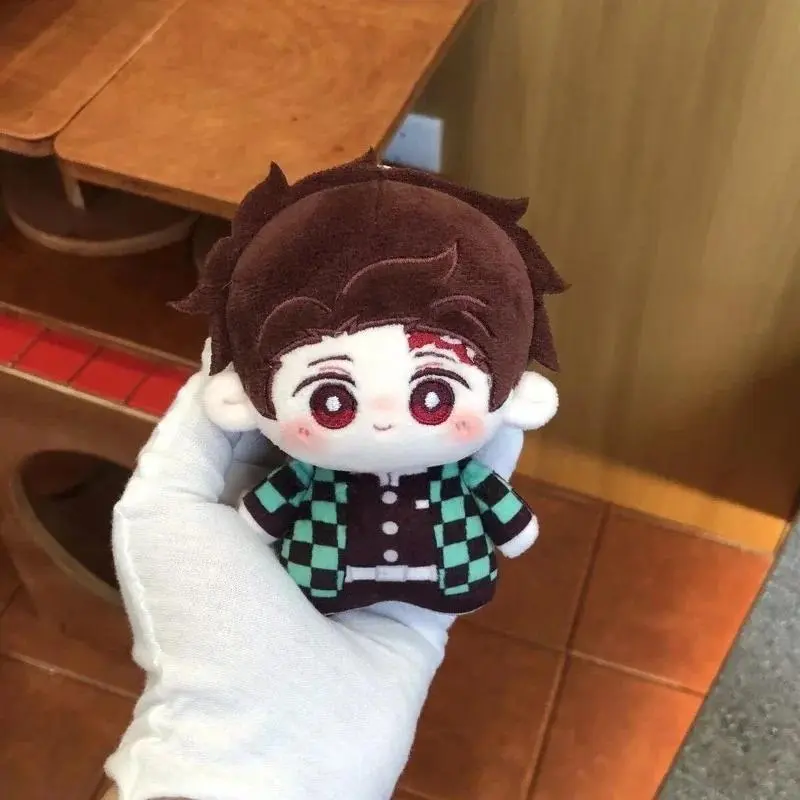 10cm Kawaii Anime Plush Doll Cute Cartoon Kamado Tanjiro Peripheral Stuffed Soft Plush Doll Toy Children's Gifts