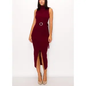 Puffy body-con dress