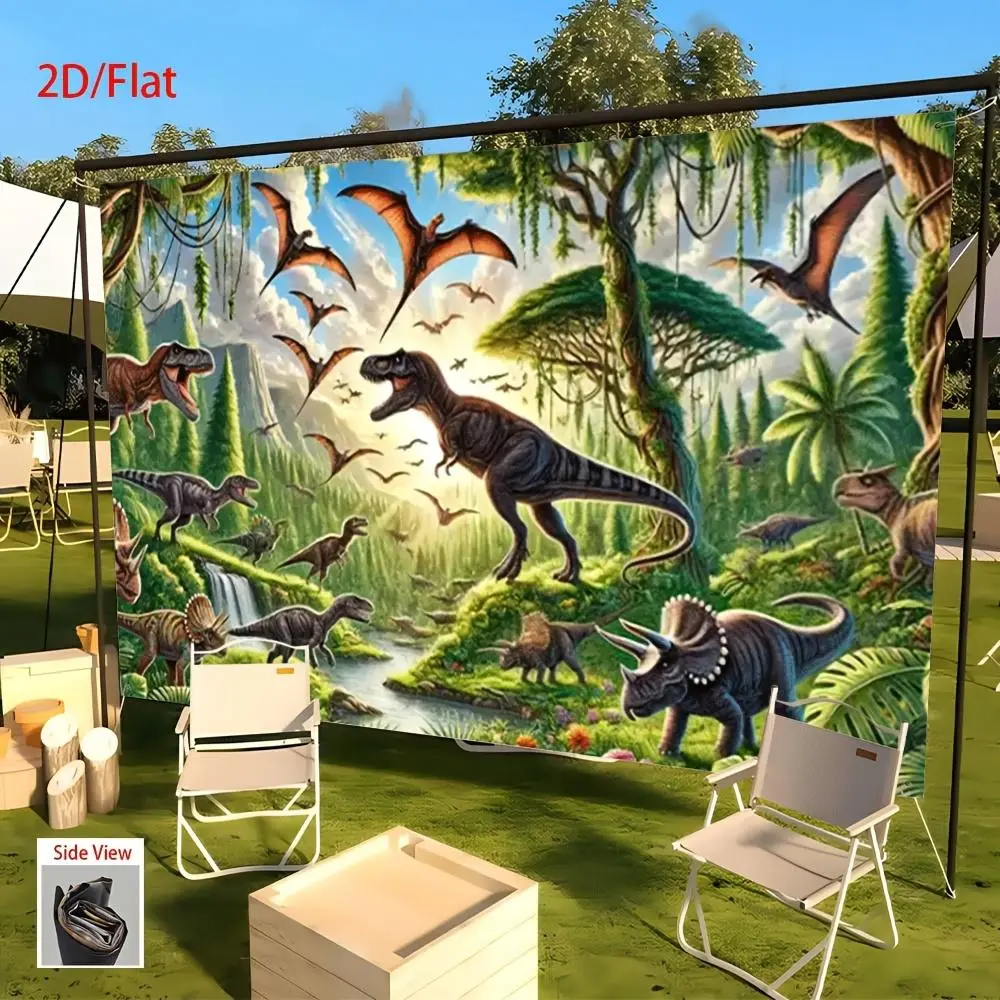 1pc Dinosaur World Wall Backdrop Tapestry - Durable Polyester Fabric, Vibrant Prehistoric Print with T-Rex & Pterodactyls, Ideal for Birthday Party & Home Decor Supplies,summerwins