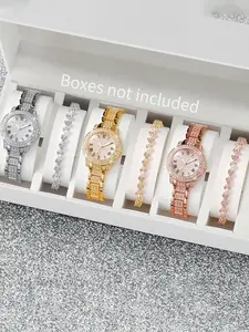 6-piece Women's Watch Fashion Watch Women's Versatile High end Women's Watch Women's Watch Set Quartz Wristwatch