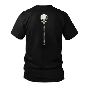 Strength Through Suffering Skull Tactical T-Shirt for Men, Minimalist Military Mindset Graphic Tee, Stoic Warrior Streetwear, Operator Style Apparel, Veteran Gift Idea, Dark Motivational Gym Shirt