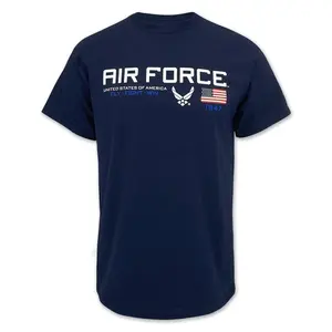 Air Force T-Shirt, Navy United States of America Military Graphic Tee, Fly Fight Win Patriotic Shirt, Veteran Gift for Airmen Men