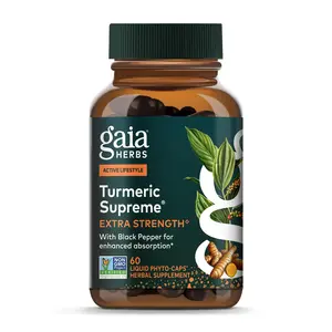 Gaia Herbs Turmeric Supreme Extra Strength - Supports Occasional Discomfort from Normal Wear & Tear* - with Turmeric Curcumin & Black Pepper