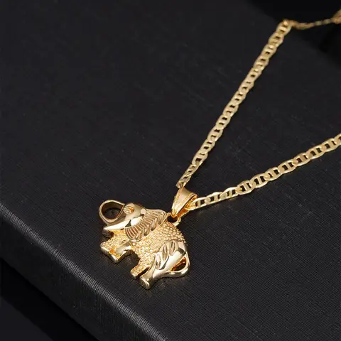Elephant Design Pendant Necklace for Women & Girls, Fashion Jewelry for Party, Daily Clothing Decor, Exquisite Jewelry for Birthday Gift, Jewelry Gifts