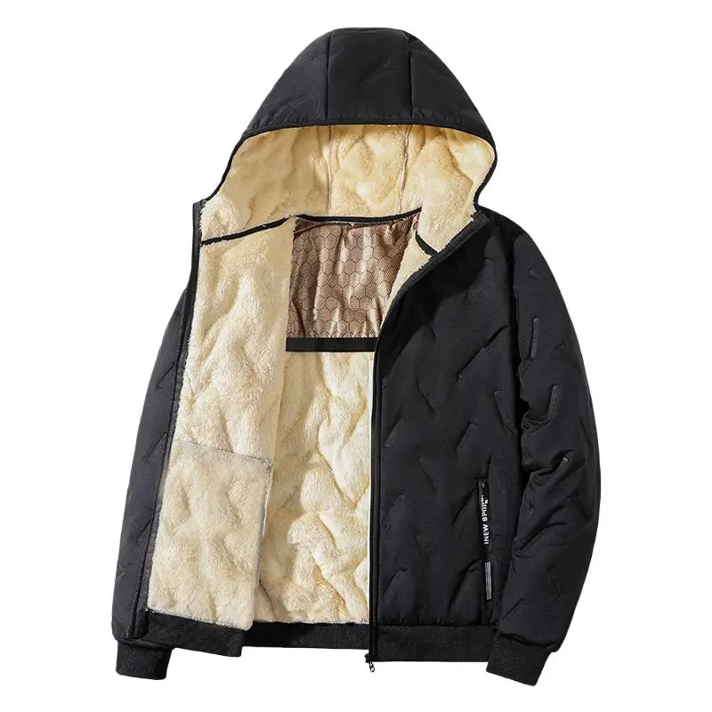 Men's Lightweight Casual Jacket, Solid Polyester Outerwear with a Warm Fleece Lining, Regular Fit for Winter, Men's Lightweight Jackets, Fitted