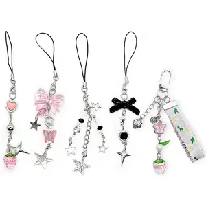 3 count  Beaded Phone Charms,  Cell Phone Wrist Strap, Classic Phone Charms Strap, Charms for phone case, Stationery Decoration Charm,  Bracelet Strap for Camera Key Purse for Women