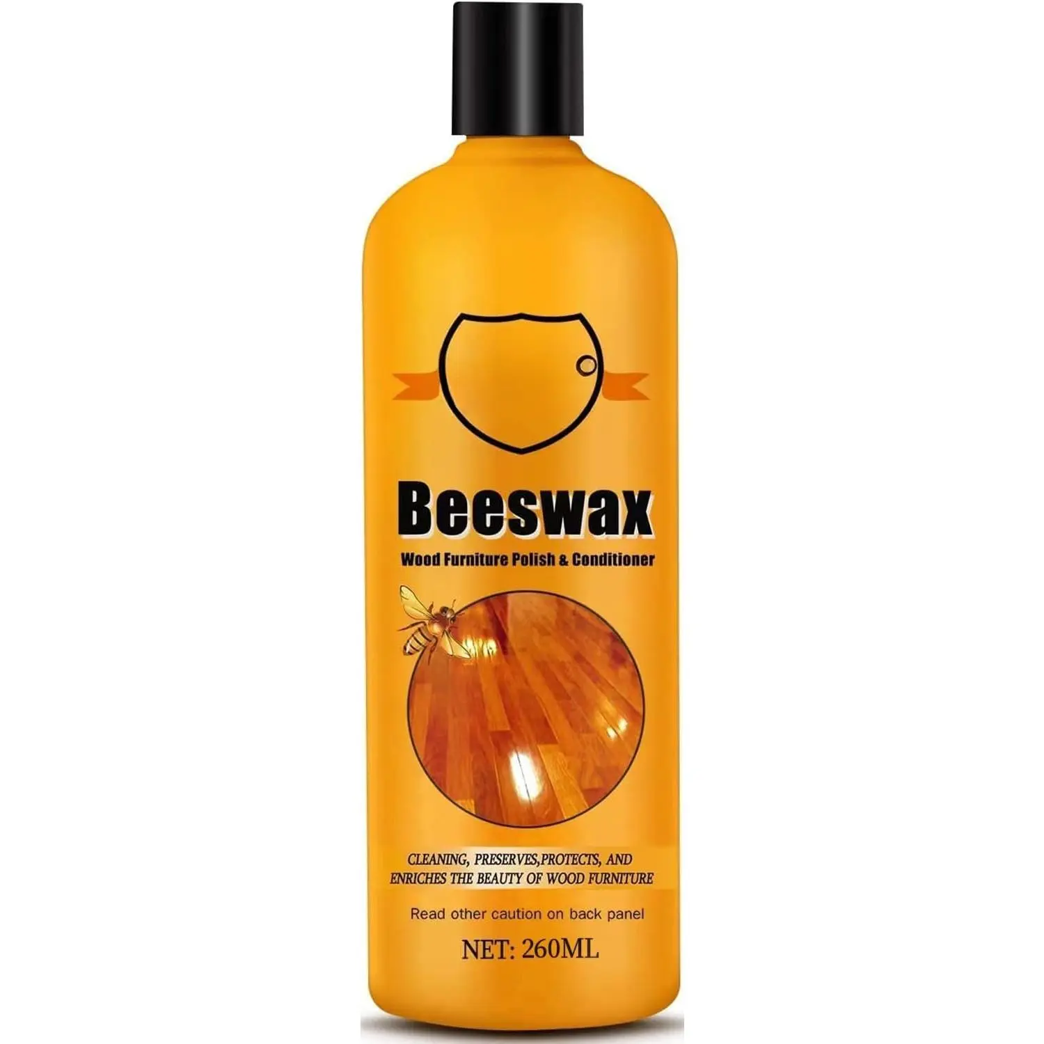 Beeswax Household Furniture Polish & Conditioner - Cleaning Supply for Wooden Furniture, Stairs, Arts and Crafts, 6 – 8.9 Fl Oz Seasoning Wax, Cleaner, Restorer, Wood Polishing