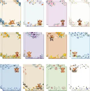 24 Pads 1440 Sheets Highland Cow Sticky Notes Sticky Memo Pads Self Stick Cute Cow Office Supplies Cow Party Favors Adhesive Notepad for Journal  3 x 4 In(Colorful  Cow, 24 Pads)