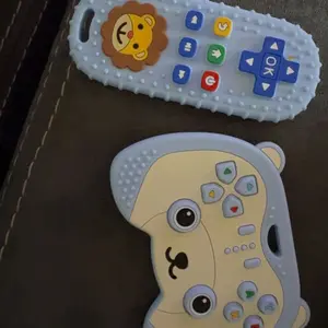 Silicone Teething Toy Set for Babies, Lion Pattern Remote Control Design, Perfect Sensory Teether Chew Toys for Infants Aged 0-12 Months, Teething Relief Set