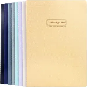 A4 Journal Notebook 8 Pack, Soft Cover College Ruled Lined Journals Bulk Set 8.3x11.7 Inches 96 Pages for Work Travel School Business, Writing Notebooks Bulk for Women Men